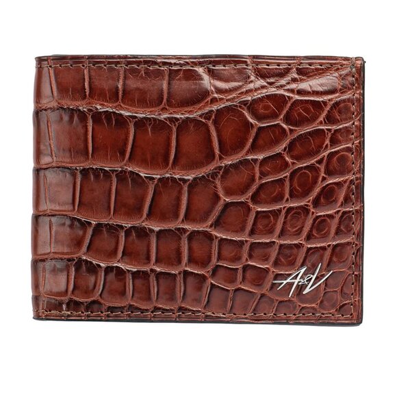 All-Season Wallet – Real Alligator Leather - Milk Chocolate Style - Picture 3 of 5